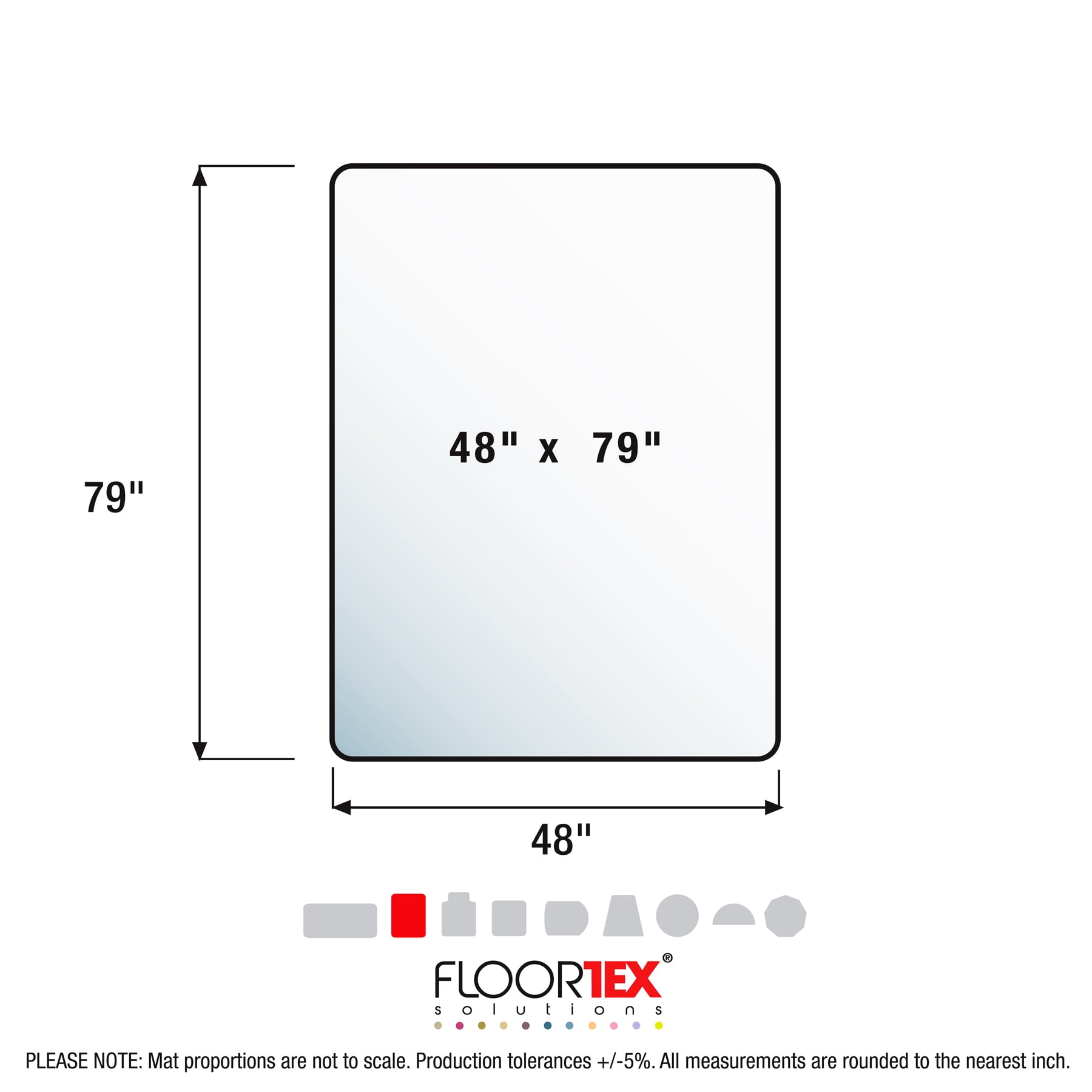 Advantagemat® Vinyl Rectangular Chair Mat for Carpets up to 1/4" - 48" x 79"