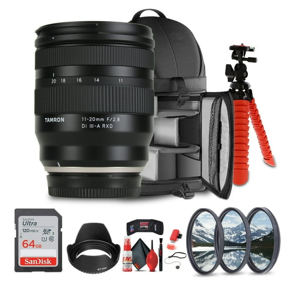Tamron 11-20mm f/2.8 Di III-A RXD Lens (FUJIFILM X) Sling Backpack More