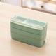 thumbnail image 4 of Greeniant Cajas Bento, vajilla de microondas de 3 capas, contenedor de almuerzo con calefacción con compartimentos, caja de almacenamiento de alimentos Kits de desorden para acampar Verde Greeniant OD028441-02, 4 of 6