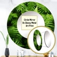 thumbnail image 3 of Designart "Green Fern Fonds Nature s Elegance I" Floral Rund Mirror For Wall Decor - Large Green Round Print Mirror - Round Modern Mirror - Wall Mounted Round Large Mirror - 29" x 29", 3 of 6