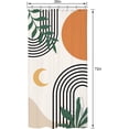 thumbnail image 3 of Boho Abstract Mid Century Stall Small Half Size Shower Curtain 36x72 Inch Modern Minimalist Aesthetic Funky Geometric RV Single Narrow Dorm Decor Fabric Bathroom Set Polyester Waterproof, 3 of 5