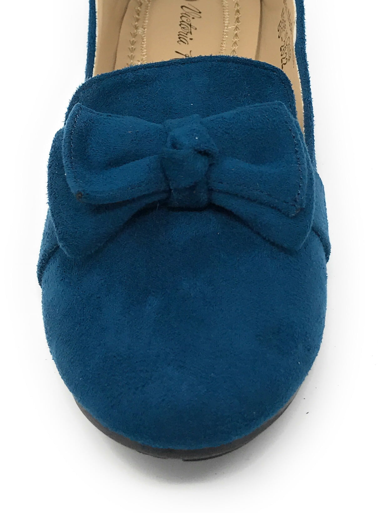 Victoria K Women's Foldover Sueded Double Bow Ballerina Flats