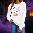 thumbnail image 4 of Trikvn Women's Halloween Sweatshirts Cute Ghost Pumpkin Graphic Pullover Tops Casual Long Sleeve Crewneck Fall Clothes Loose Fit Novelty Holiday Party Shirts, 4 of 6