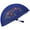 Royal Blue, variant on Spanish Styles Double Face Dance Fan, Silk Fabric with Florals Pattern Fan for Stage and Celebration
