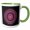 Green/White, variant on 3drose, Geometrical Colorful Abstract Round Botanical Pattern Mandala, 11oz Magic Transforming Mug