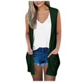 thumbnail image 2 of Aboser Sleeveless Cardigans for Women Lightweight Open Front Long Vest Casual Basic Cover Up Solid Color Cardigan with Pockets, 2 of 5