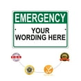 thumbnail image 4 of Emergency Your Wording Here Novelty Display Outdoor Indoor Unique Aluminum Metal Sign 8"x12", 4 of 4