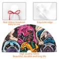 thumbnail image 4 of Sikiie Colorful Pug 30-48 inches {designName} Print Christmas Tree Skirt Snowman Xmas Tree Skirt with Edge Christmas Decorations for Holiday Party-30", 4 of 7