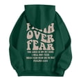 thumbnail image 4 of Womens Spring Hoodies Faith Over Fear Print Long Sleeve Crewneck 2026 Sweatshirts Casual Oversized Fashion Tops, 4 of 9