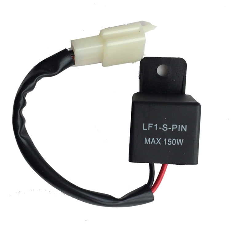 2 Pin Electronic LED Flasher Relay For Motorbike Turn Signal Bulbs Flash 12A 