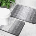 thumbnail image 3 of Evlmd Bathroom Rugs Sets 2 Piece, Soft Absorbent Microfiber Bath Rug Set, Non-Slip, Machine Wash Dry, Plush Shaggy Bath Mats for Bathroom (24"x16"+U-24"x20", Grey), 3 of 6