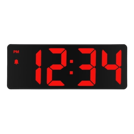 Equity 2 Inch Red LED Corded Electric Digital Alarm Clock with Indoor Temperature, 617-546