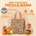 thumbnail image 5 of Retro Style Dachshunds Insulated Lunch Bag for Women & Adults,Large Portable Soft Cooler Lunch Bag,Thermal Food Storage Tote with Pearl Cotton,8.66L,8.75x5.75x9.5 Inch, 5 of 6