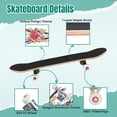 thumbnail image 4 of 31'' Complete Skateboard 7 Layer Canadian Maple Double Kick Deck Skateboards Deer animal skull flowers feathers Watercolor vintage style Skate Board for Beginner Adult Gifts, 4 of 5