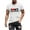 White, variant on ICHUANYI Valentine's Day Gifts Men's Fashion Crewneck T-Shirt Short Sleeve Letter Print Tops Casual Loose Shirt