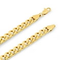thumbnail image 2 of 7.5mm Polished 0.25 mils 14k Yellow Gold Plated Cuban Link Chain Necklace + Bracelet Set, 30" (Necklace) + 8" (Bracelet), 2 of 6