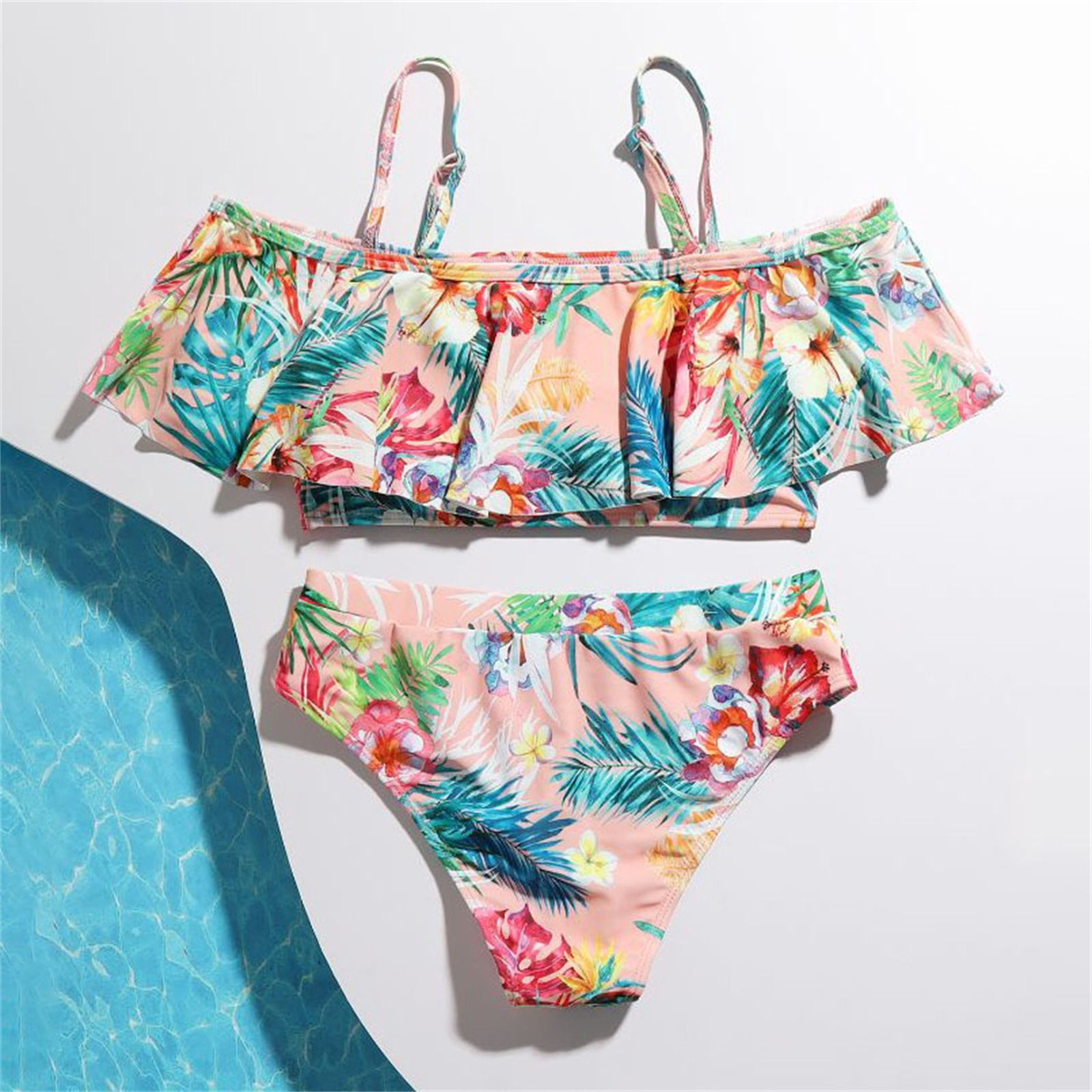 Maillot De Bain Une Pièce Fille Enfant - Bretelles Fines, Sportif, Confortable Pour Piscine Et Plage - 9