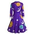 thumbnail image 4 of LINMOUA Vintage Women Peter Pan Collar Planet Print A-Line Flare Party Dress, 4 of 4