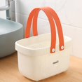 thumbnail image 4 of Cesta de almacenamiento de plástico portátil para ducha, organizador de baño con asa Large, 4 of 5