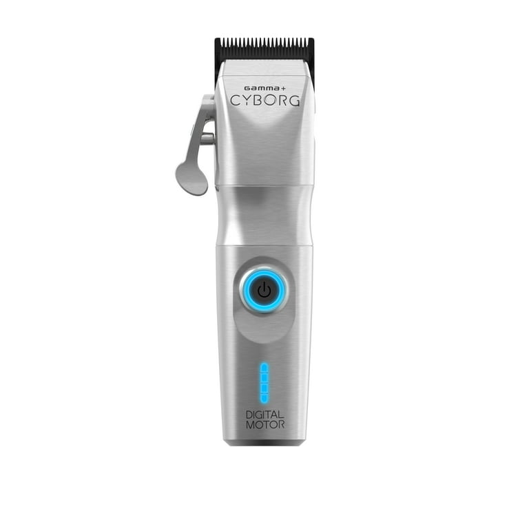 GAMMA+ Cyborg Professional Metal Hair Clipper, Adjustable, Battery Powered, Silver GAMMA+ Cyborg Professional Metal Hair Clipper, Adjustable, Battery Powered, Silver
