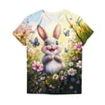 thumbnail image 5 of Levmjia Womens T Shirt Casual Short Sleeve Easter Printed Round Neck Loose Fit Printed Top Summer Polyester Comfortable Fashion Tee, 5 of 5