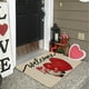 thumbnail image 1 of Felpudo de San Valentín, felpudo de bienvenida para exteriores, para puerta de entrada, con gnomos de San Valentín, regalos de corazones de amor, felpudo antideslizante, alfombra de entrada interior,, 1 of 8