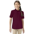 thumbnail image 3 of Classroom School Uniforms Big Kid Short Sleeve Pique Polo CR832Y, L, Burgundy, 3 of 7