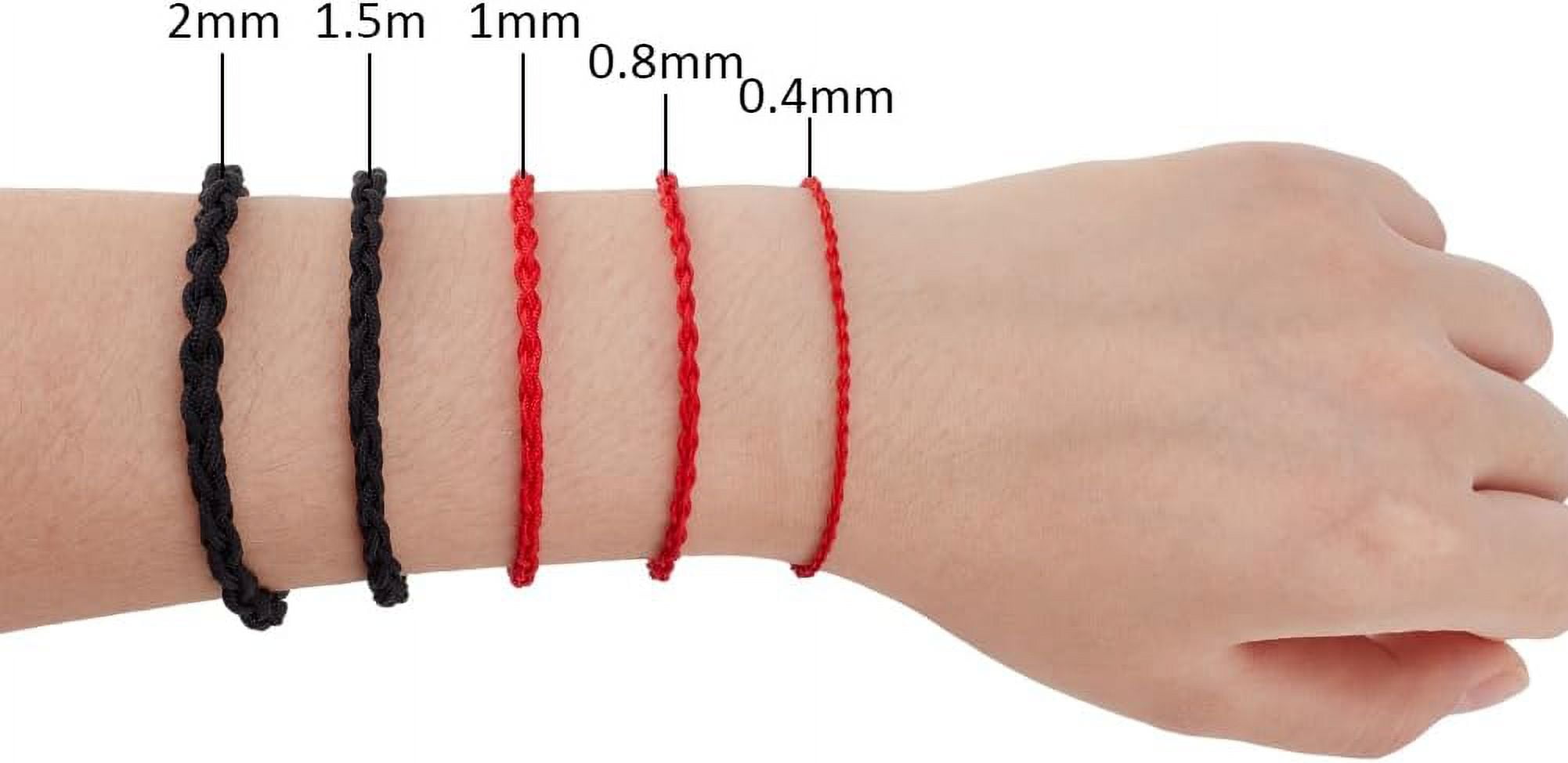 PH 738 Yard Nylon Cord 0.4mm Bracelet String Beading Thread Chinese Knotting Cord Nylon String Macrame Thread for Necklace Bracelet Beading Tassel Kumihimo Macrame Sewing 15 Colors Colorful