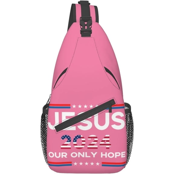 Jesus 2024 Our Only Hope Sling Bag Crossbody Hiking Travel Chest Bags Backpack Shoulder Daypack for Women Men