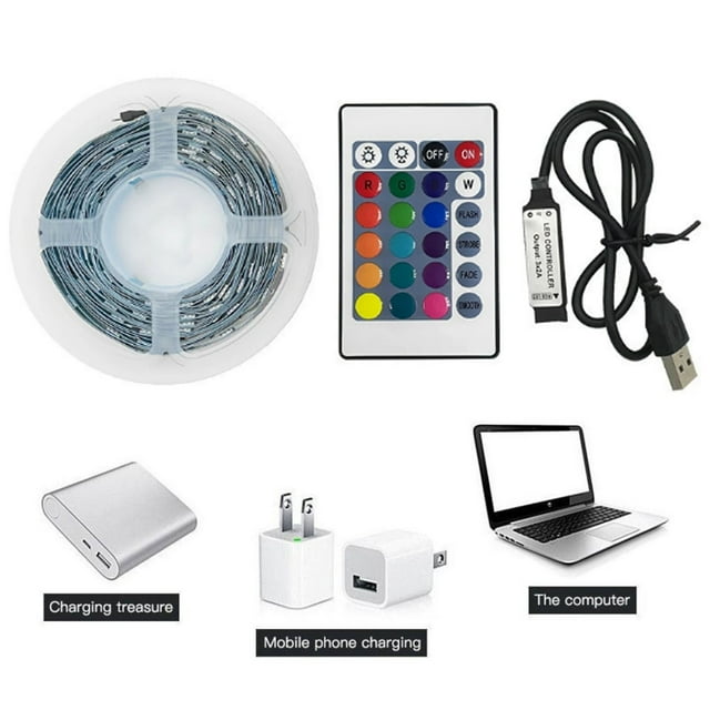 50-200CM USB LED Strip Light TV Back Lamp 2835RGB Colour Changing+Remote Control