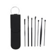 thumbnail image 1 of Kit de herramientas de limpieza de cerumen de 7 piezas con mango largo negro, 1 of 6