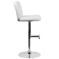 thumbnail image 5 of Emma + Oliver White Vinyl Adjustable Height Barstool with Square Tufted Back, 5 of 7