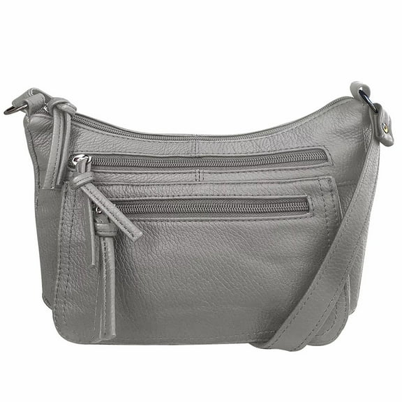 Women's Leather Medium Cross Body Purse Shoulder Ladies Handbag with Many Pockets