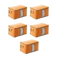 thumbnail image 3 of Bolsa de almacenamiento plegable Ormromra para ropa organizador de edredón a prueba de polvo tamaño grande 5 uds, 3 of 8
