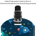 thumbnail image 4 of Square 2Pack PU Leather Space Rocket Ships Stars Cruise Luggage Tag with Privacy Cover and Name ID Tag for Travel Handbags Backpacks Luggage Tags, 4 of 6