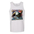 thumbnail image 2 of Wild Bobby, Born To Be Free Blad Eagle and American Flag Cars and Trucks Mens Graphic Tank Top, White, Small, 2 of 3