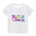 thumbnail image 2 of Lilgiuy Kids Easter Shirt Boys Girls Eggs Hunts Gnome Carrot Graphic Tees Toddler Easter Bunny Short Sleeve T-Shirt Top for Easter Day Wearing, 2 of 5