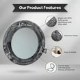 thumbnail image 3 of Inanosa 12" Antique Wall Mounted Premium Aluminium and Steel Alloy Vintage Ship's Porthole | Bathroom Window Mirror | Pirate's Maritime Nautical Themed Decor - 1 Pc, Antique Gray Finish, 3 of 5