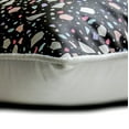 thumbnail image 6 of The HomeCentric Decorative Black Pack of 2, 12"x16" (30x40 cm) Lumbar Pillow Cover, Faux Leather Printed & Terrazo Oblong Pillow, Abstract Pattern Modern Style - Terrazo Fun Black, 6 of 8