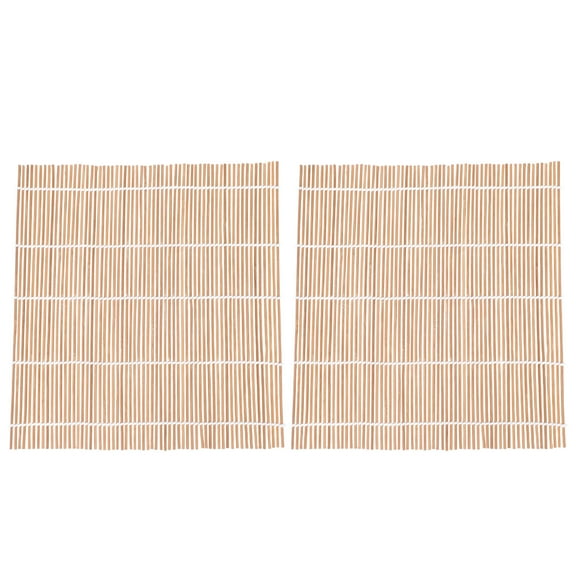 Dayesque 2pcs Japanese Sushi Bamboo Rolling Mats 24cm Carbonized Natural Bamboo Mat for Sushi Home Gatherings