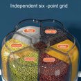 thumbnail image 4 of LCXmlly Rice Can Rice Container 360 Degree Rotation Removable Top Cover Large Capacity Clear proof 6 Compartment Beans Rice Barley Grain, 4 of 8