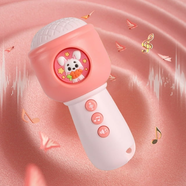 Uklsqma Microphone d'Enregistrement pour Enfants / Pendentif Casse-Tête Musical Multifonctionnel / Contrôle du Volume / Instrument de Musique Portable pour Éducation Précoce / Bleu Rose Brun / Intérieur Extérieur