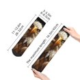 thumbnail image 4 of Rateoe Funny Bald Eagle Pattern Quarter Crew Socks,Toe Seamed Ankle Socks,Cotton Cushioned Breathable Athletic Crew Sports Socks, 4 of 7