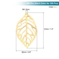 thumbnail image 2 of Uxcell 100Pcs Adornos de Hoja Hueca Plateada y 100Pcs Dorada, Pendientes de Metal para Manualidades DIY, 2 of 6