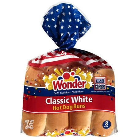 Wonder: Classic Sliced 8 Ct Hot Dog Buns, 12 Oz - Walmart.com