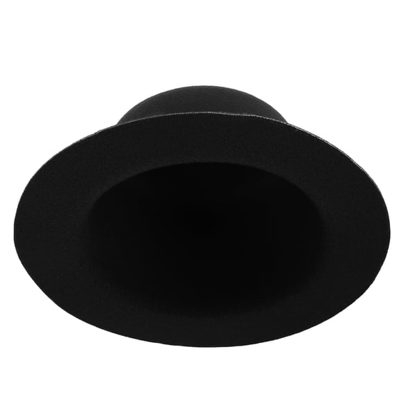 PBPBOX Black Plush Fascinator Hats for Dolls Handmade Craft Accessories for Decoration Parties and Weddings Size Small