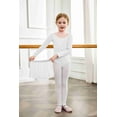 thumbnail image 5 of Arshiner Girls Ballet Leotards with Chiffon Dance Skirt Long Sleeve Crisscross Back Toddler Dance Outfit Combo, 5 of 7