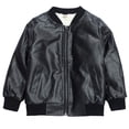 thumbnail image 3 of Chaqueta de cuero sintético para niños, chaqueta de cuero engrosada con forro polar para niños medianos y grandes, 3 of 6