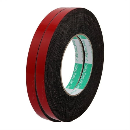 

2pcs Door Seal 12x1mm Dual-sided Adhesive Shockproof Sponge Foam Tape 5M Length