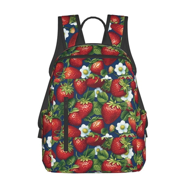 Balery Strawberry2 Mochila ligera para hombre y mujer: duradera e impermeable, ideal para la escuela, el trabajo, viajes y uso diario.